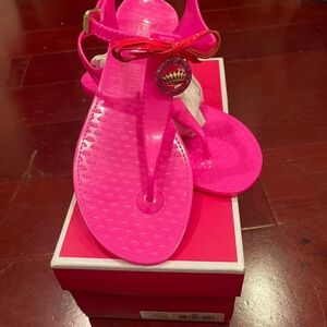 Y2K Juicy Couture Rhinestone Pink Sandal Flats